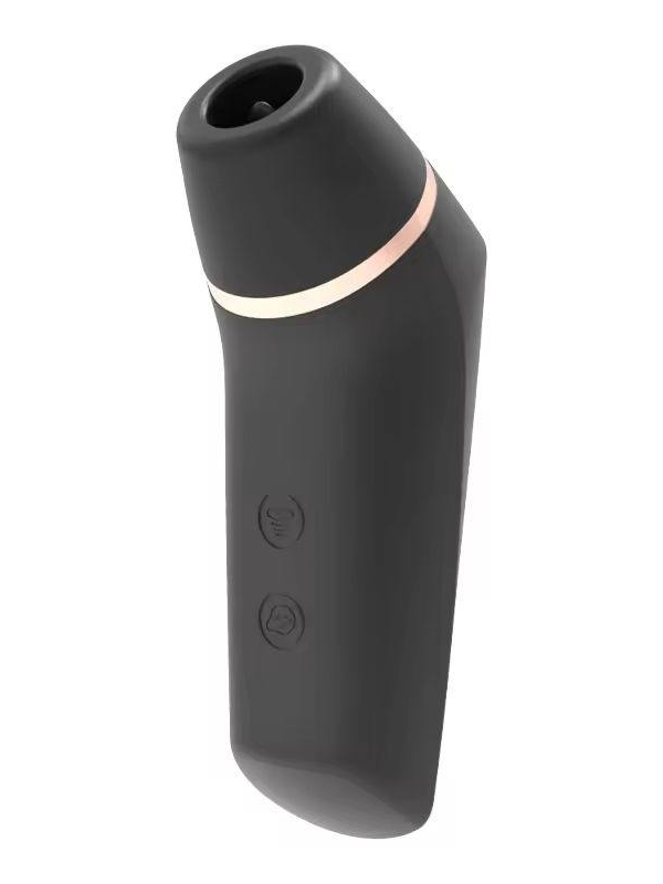 Vibrador de sucção duplo preto, estimulação dupla, Intimum