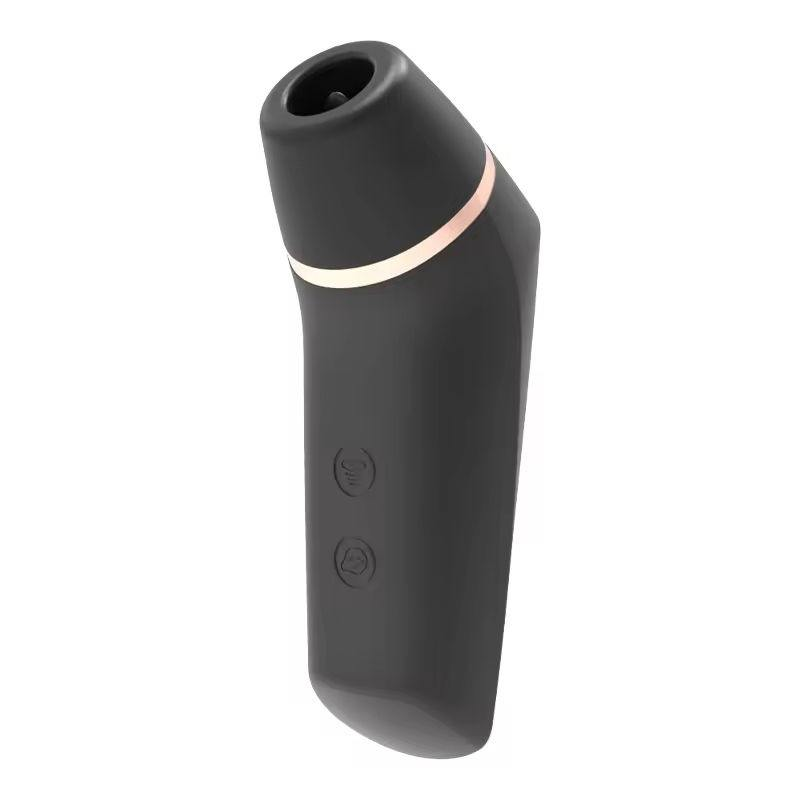 Vibrador de sucção duplo preto, estimulação dupla, Intimum